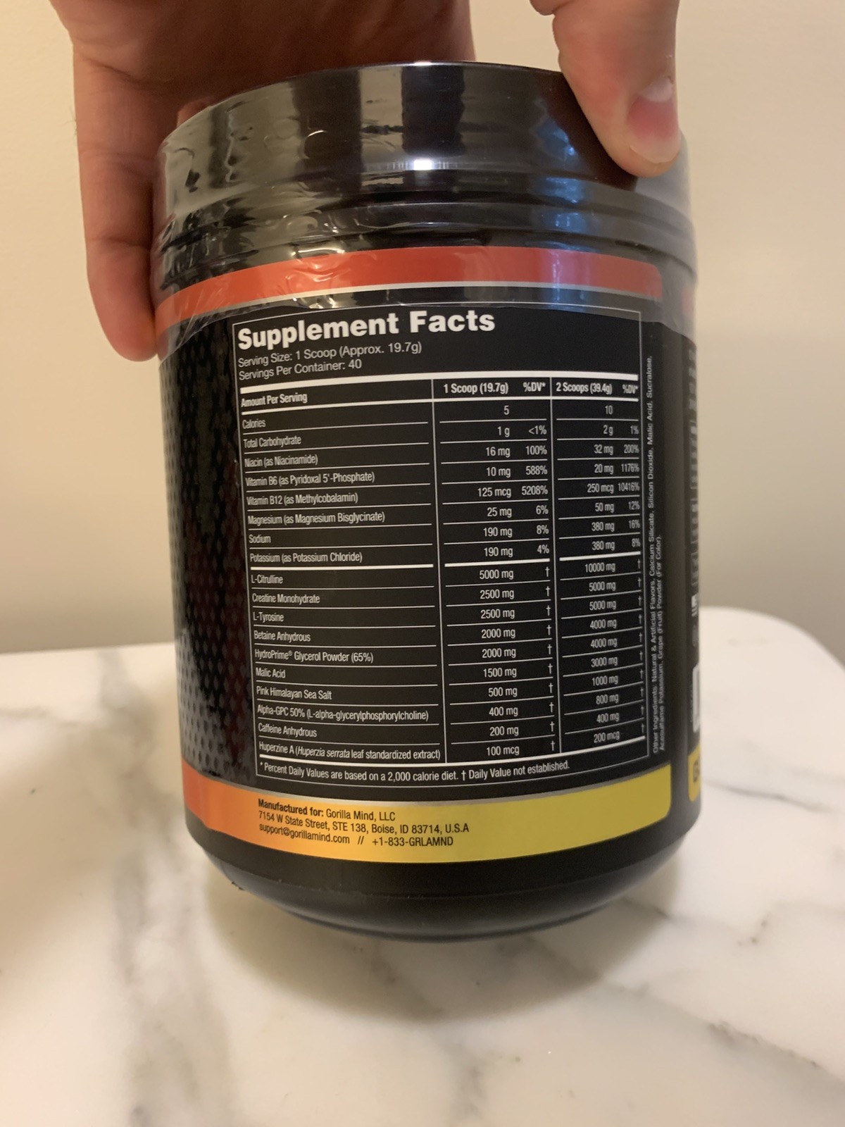 Gorilla Mind Gorilla Mode Preworkout Powder Grape Cotton Candy – 40 Servings