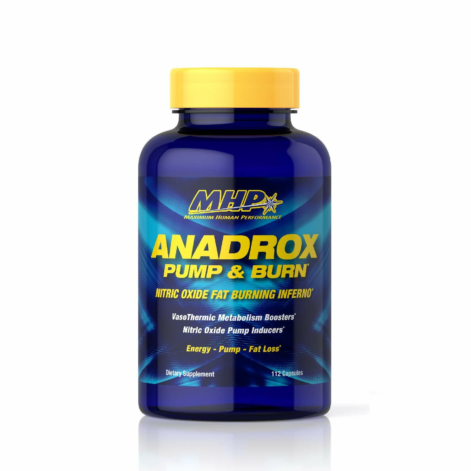 MHP ANADROX Pump & Burn Thermogenic Pre-Workout Fat Burner Pills 112 Capsules