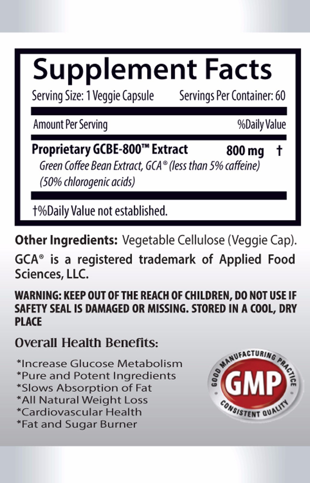 Appetite suppressant GREEN COFFEE EXTRACT 800 Weight loss cleanse for women 1B