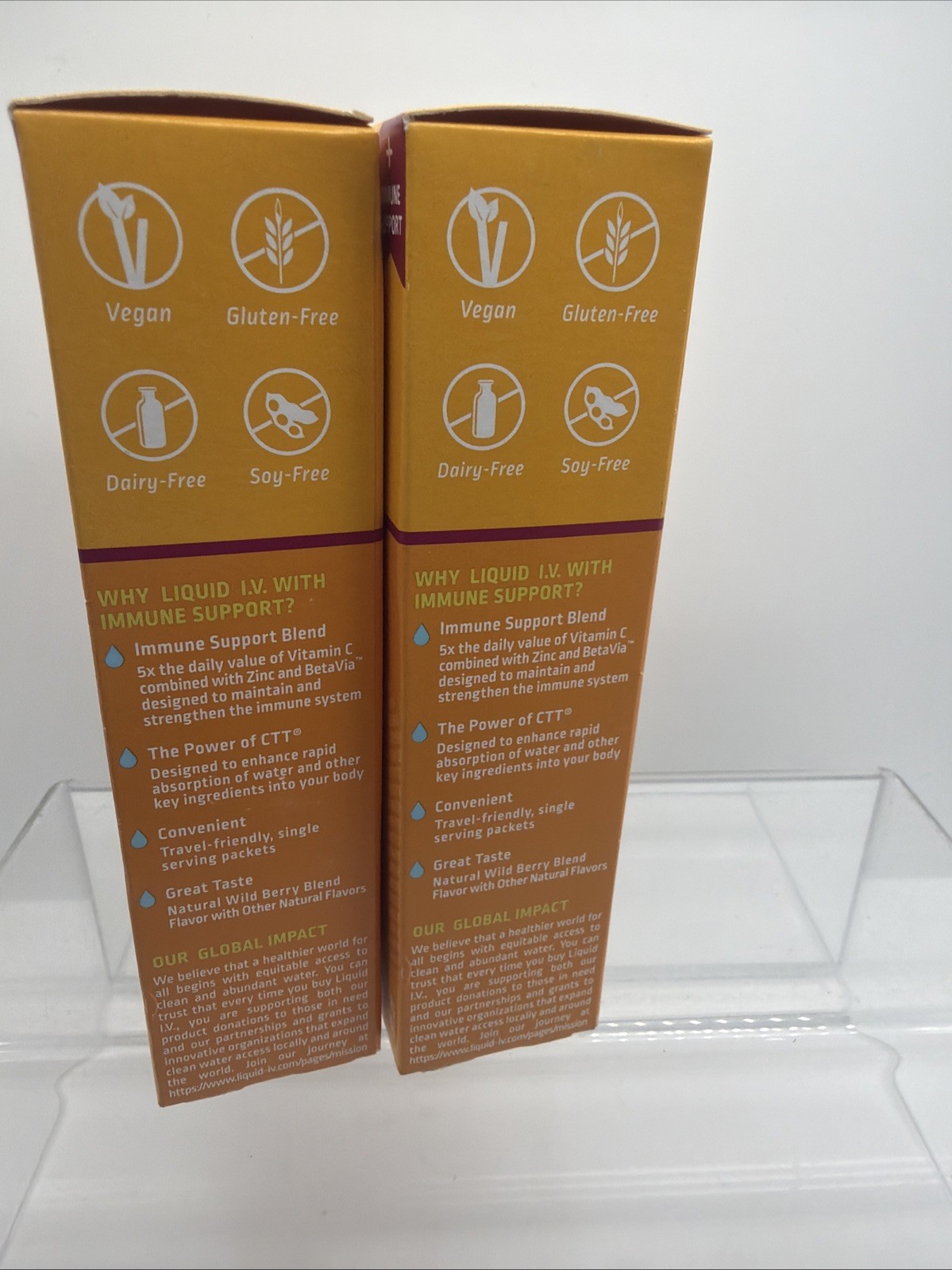 (2) Liquid I.V. Hydration Multiplier Immune Drink Mix Wild Berry 6pk COMBINESHIP