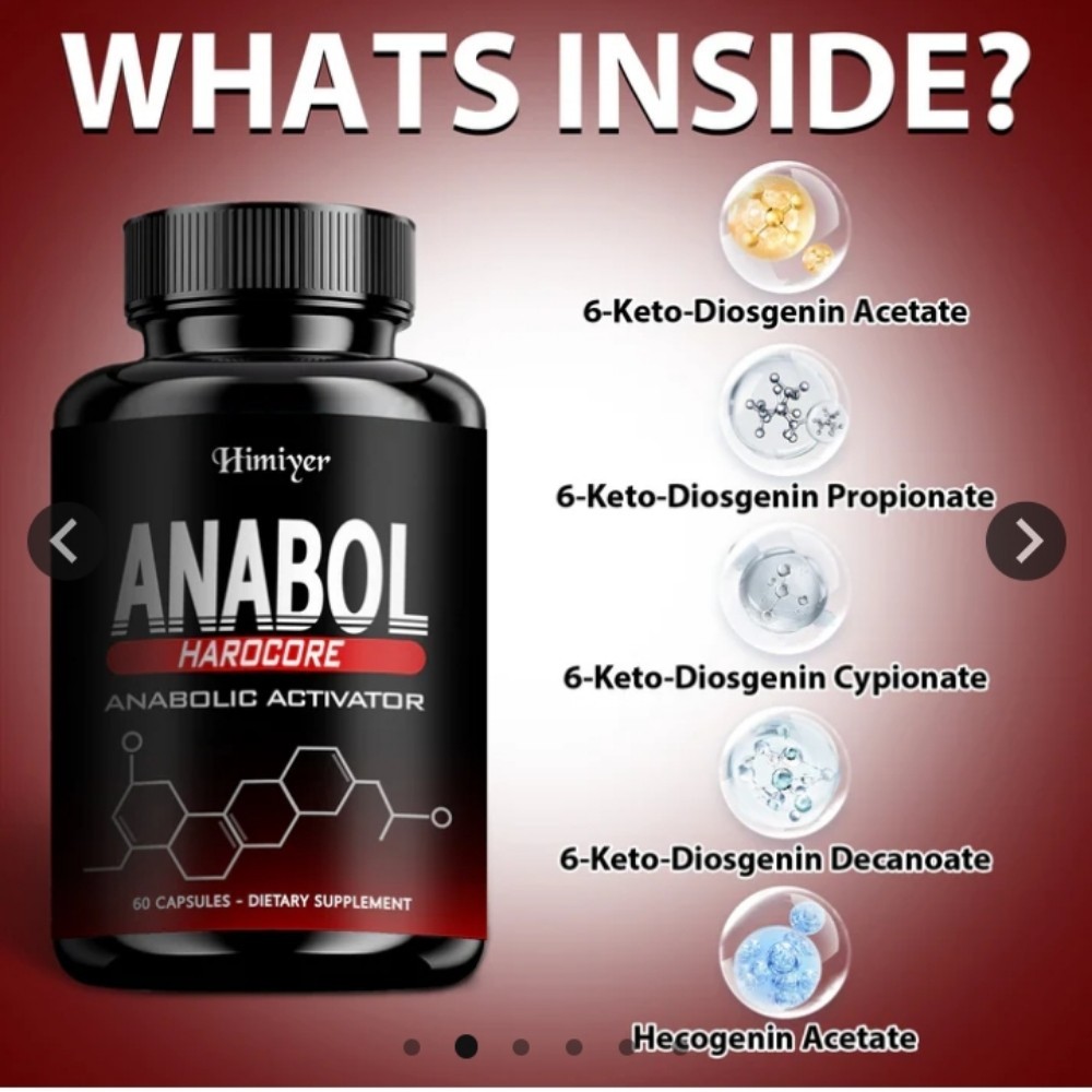 Anabol Hardcore Muscle Builder Legal Natural Steroid 1 Bottle Vigor Mental Focu