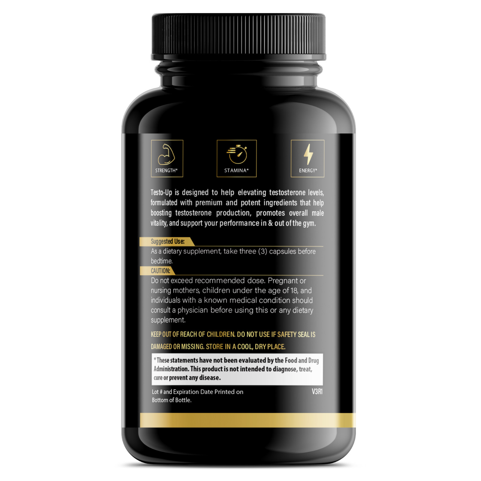 Testosterone Booster for Men, Male Enhancement Pills, Energy, Libido 90 Capsules