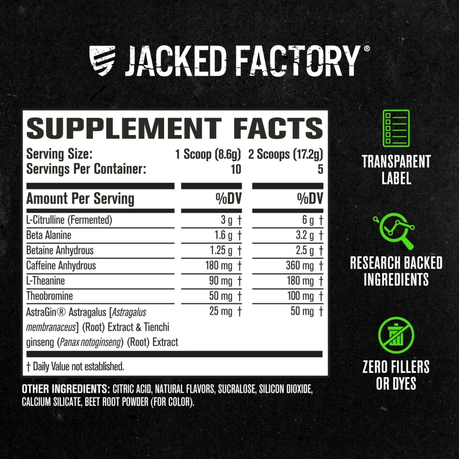 Jacked Factory NITROSURGE Pre Workout Supplement – Endless 10 Servings