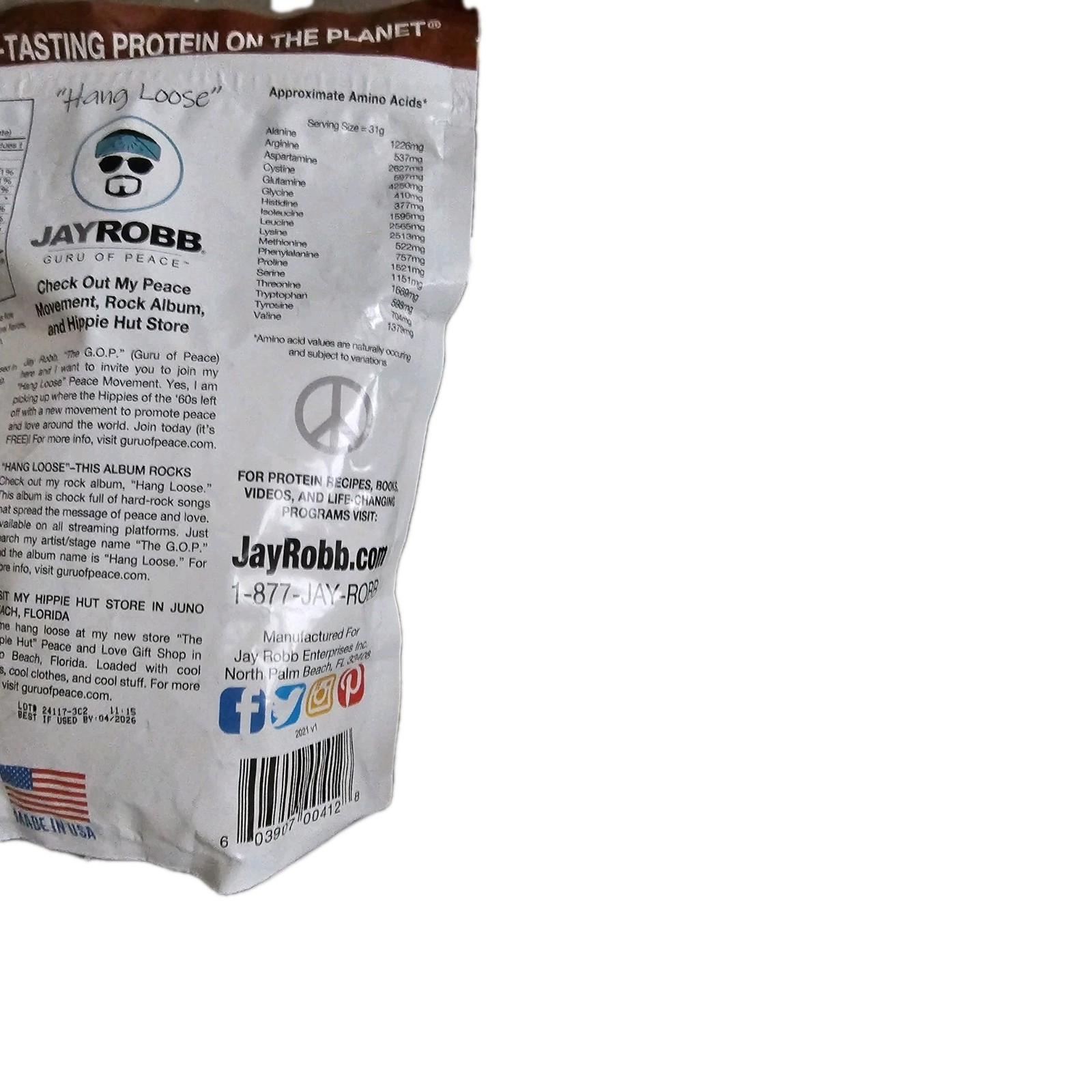 Jay Robb Whey Protein Isolate Chocolate Flavored Exp: 04/2026 Nothing Artificial