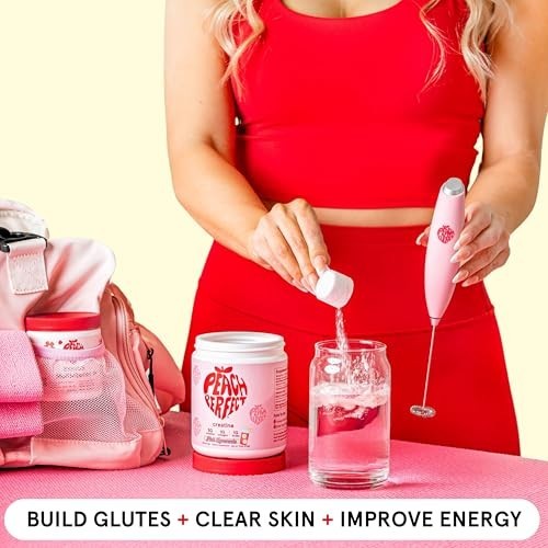 Peach Perfect Creatine Monohydrate Powder Pink Lemonade Glute Builder Creatin…