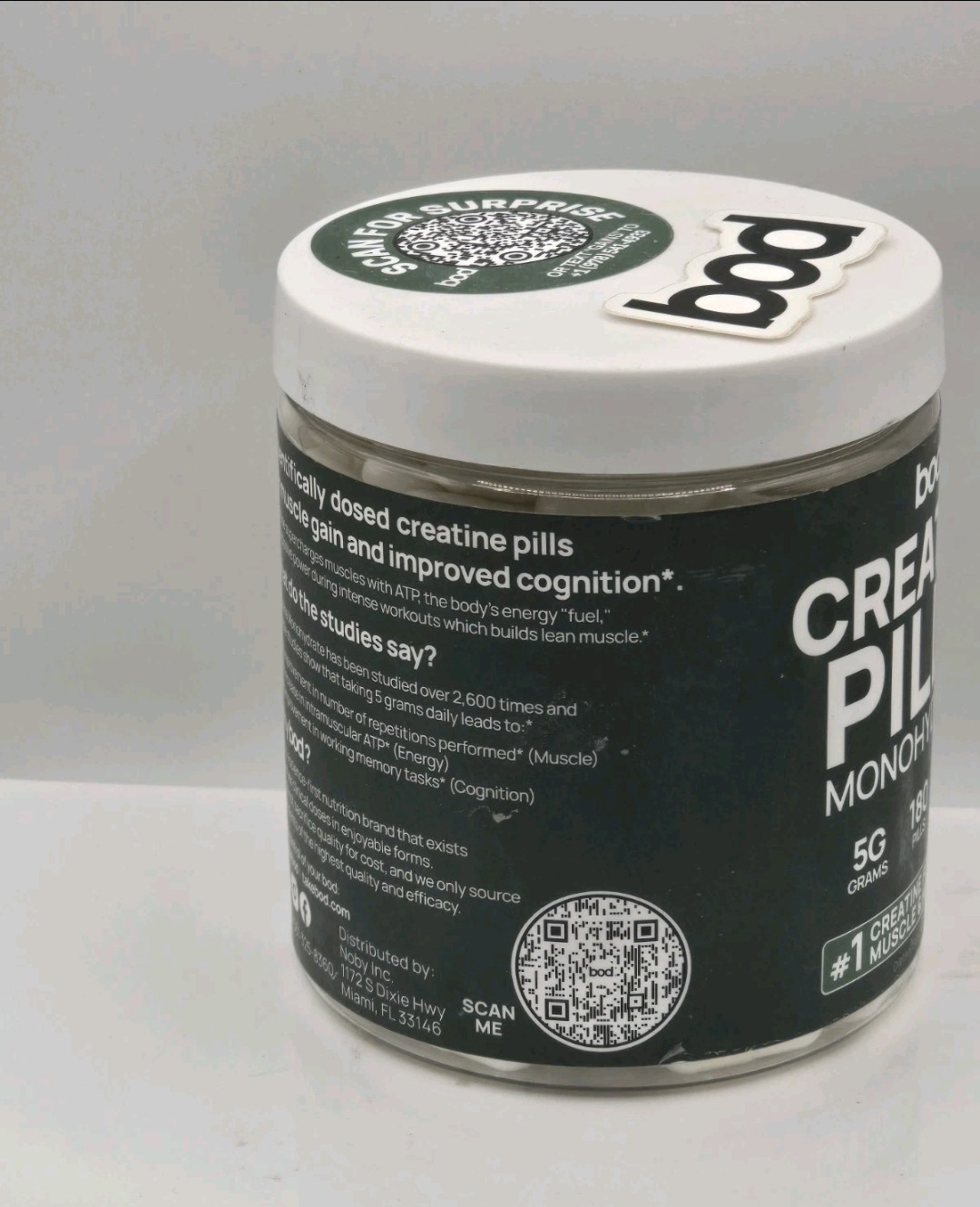Creatine Monohydrate Pills – Muscle Builder, 180 Capsules, 45 Servings