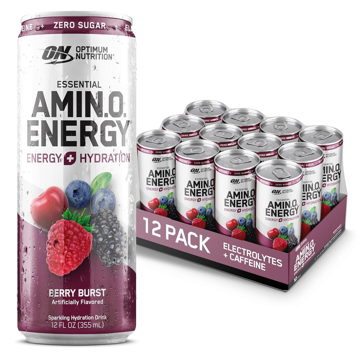 Optimum Essential Amino Energy Peach Bellini Electrolytes 12 Pack