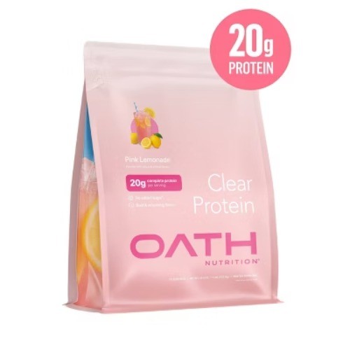 Oath Nutrition 18 Servings Cleary Whey Protein Powder – Pink Lemonade