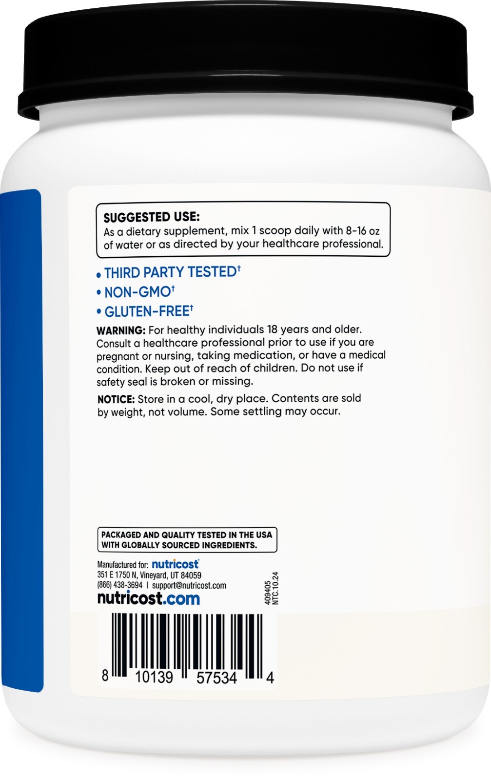 Nutricost BCAA Powder (Unflavored) 150 Servings – Branched Chain Amino Acids