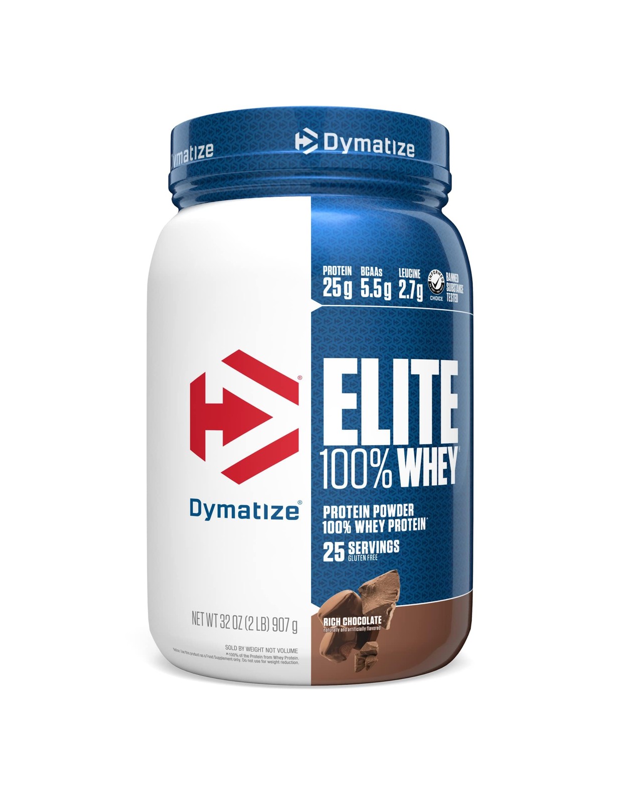 Dymatize Elite 100% Whey Protein Powder, 2 Pound (Pack of 1), Rich Chocolate