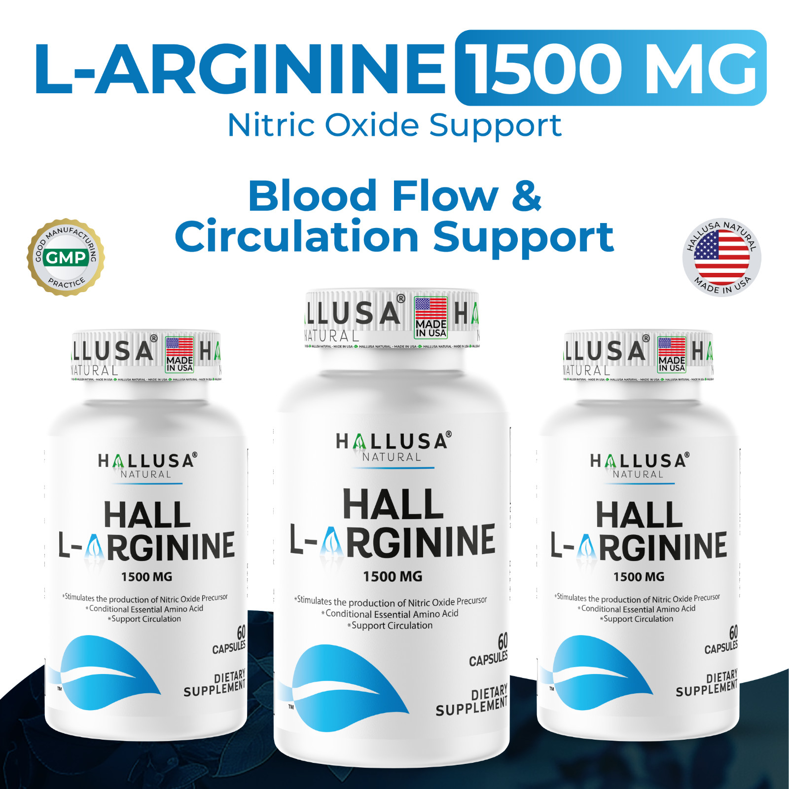 L-ARGININE , Extra Strength Nitric Oxide & Circulation Boost – Muscle RECOVERY