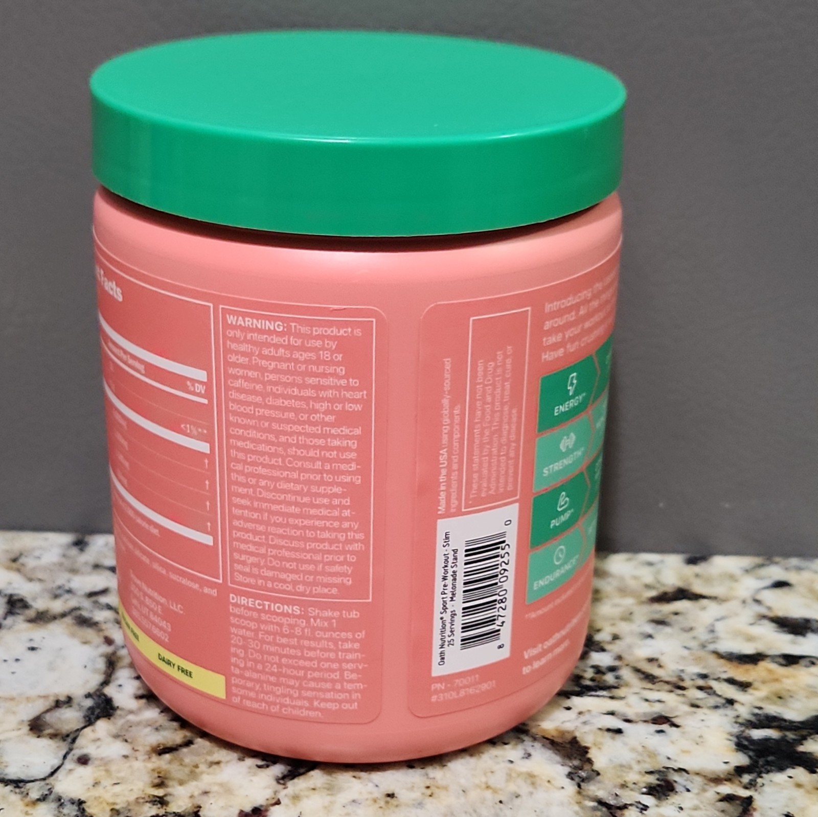 Oath Sport Pre-workout Powder Melonade Stand 10.58 Oz