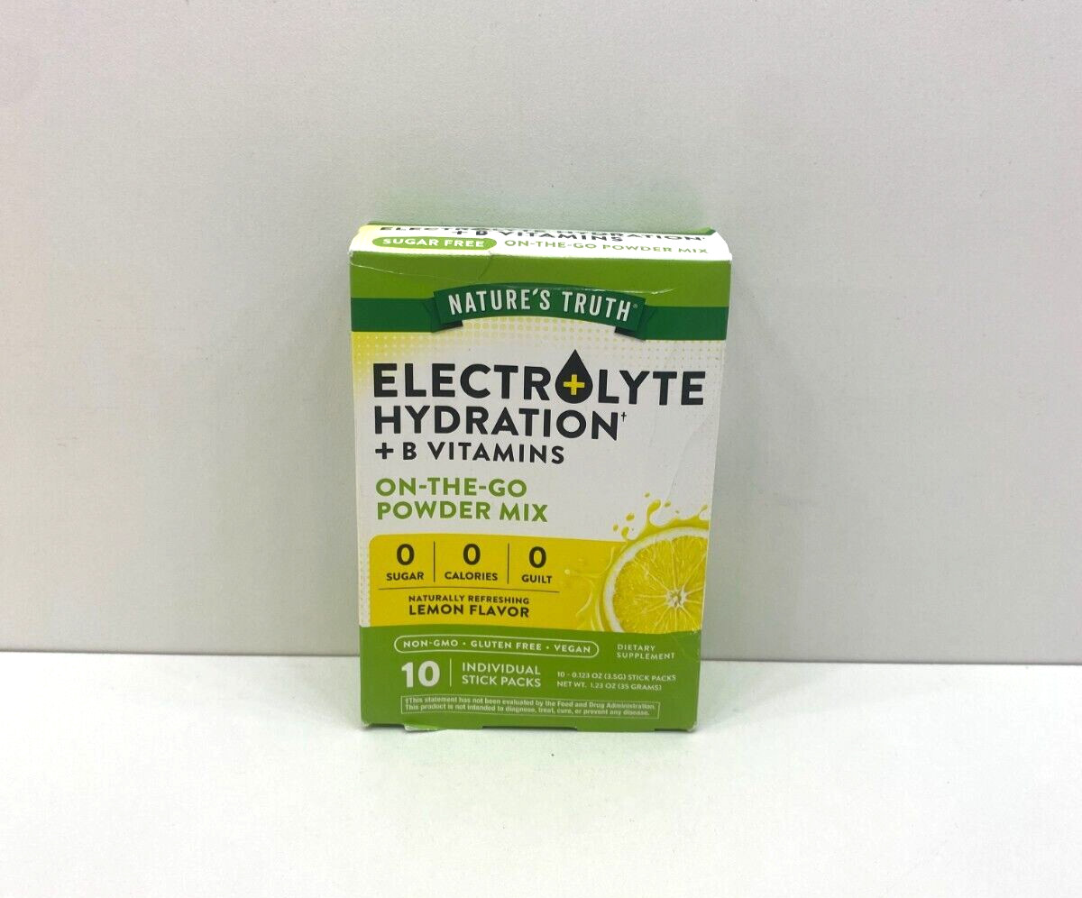 NEW Nature’s Truth Electrolyte Hydration B Vitamins On-The-Go Powder Mix 2026