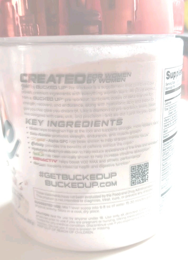 Bucked Up Babe Pre Workout for Women Watermelon Splash 12.6 oz BB 05/2026