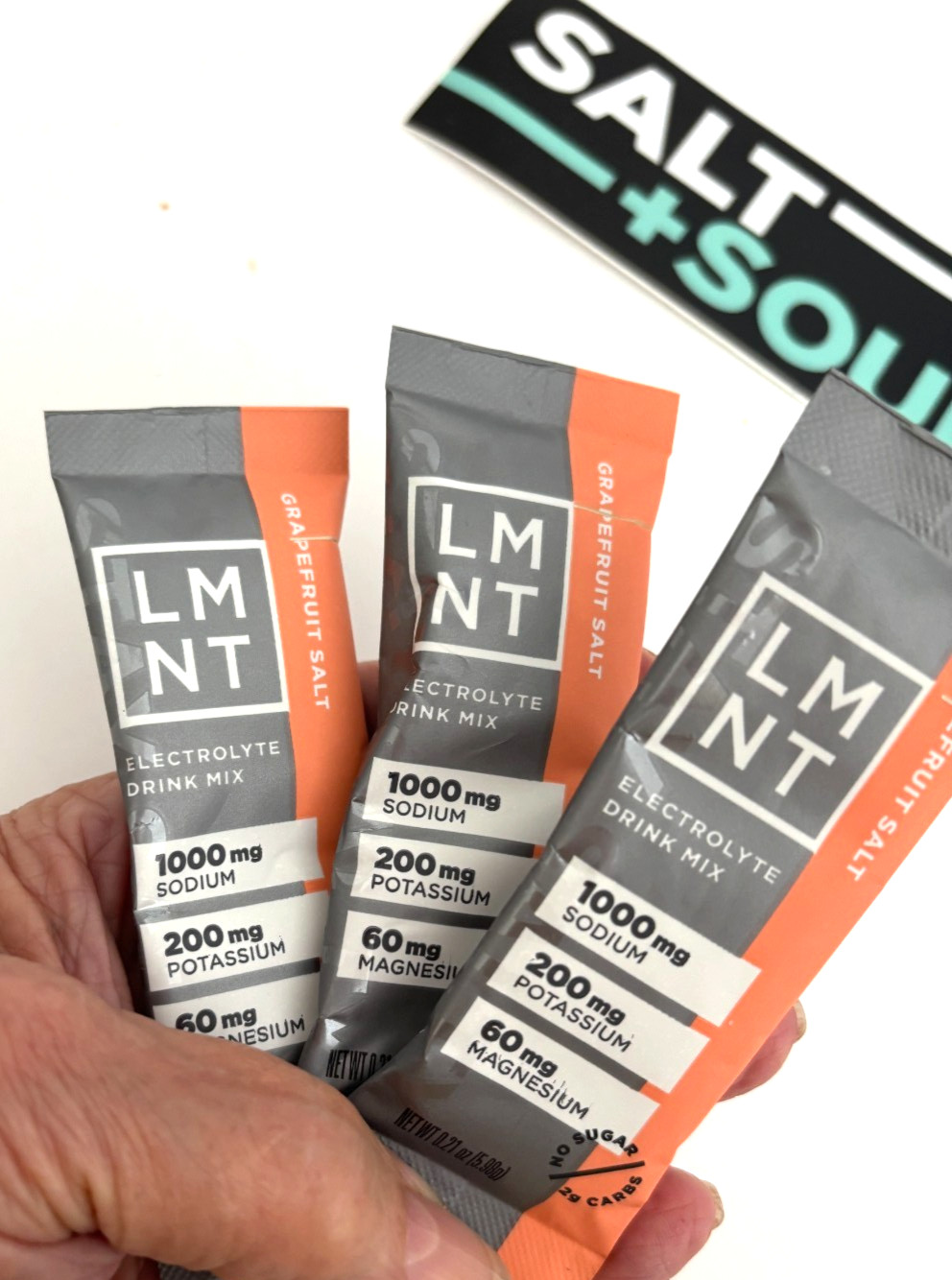 LOT of 3 LMNT ELECTROLYTE Grapefruit Salt HOT or COLD Hydration Drink Packets