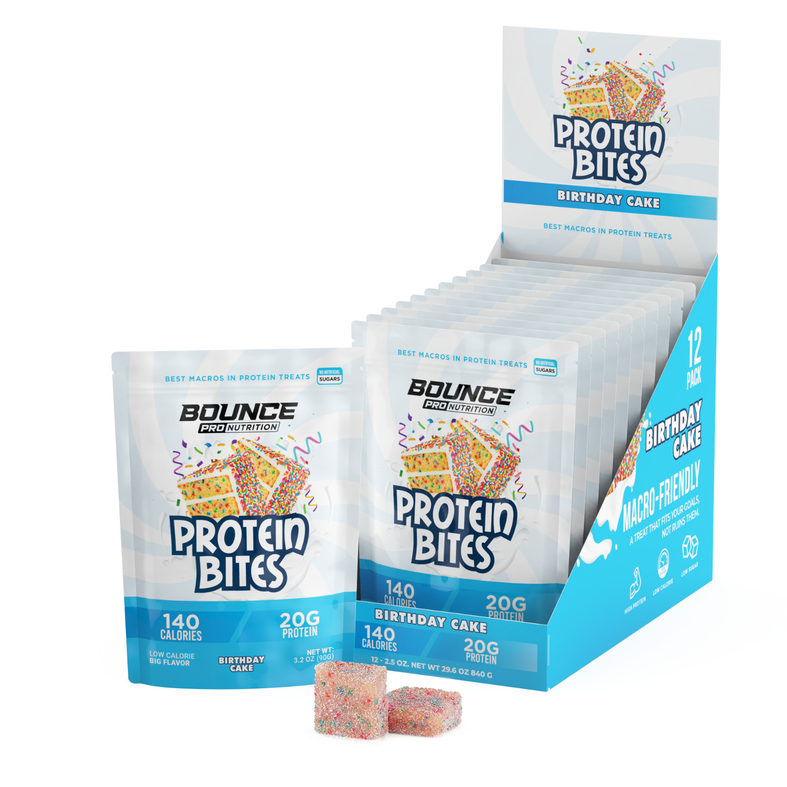 Protein Gummies – 20G Per Bag – Birthday Cake