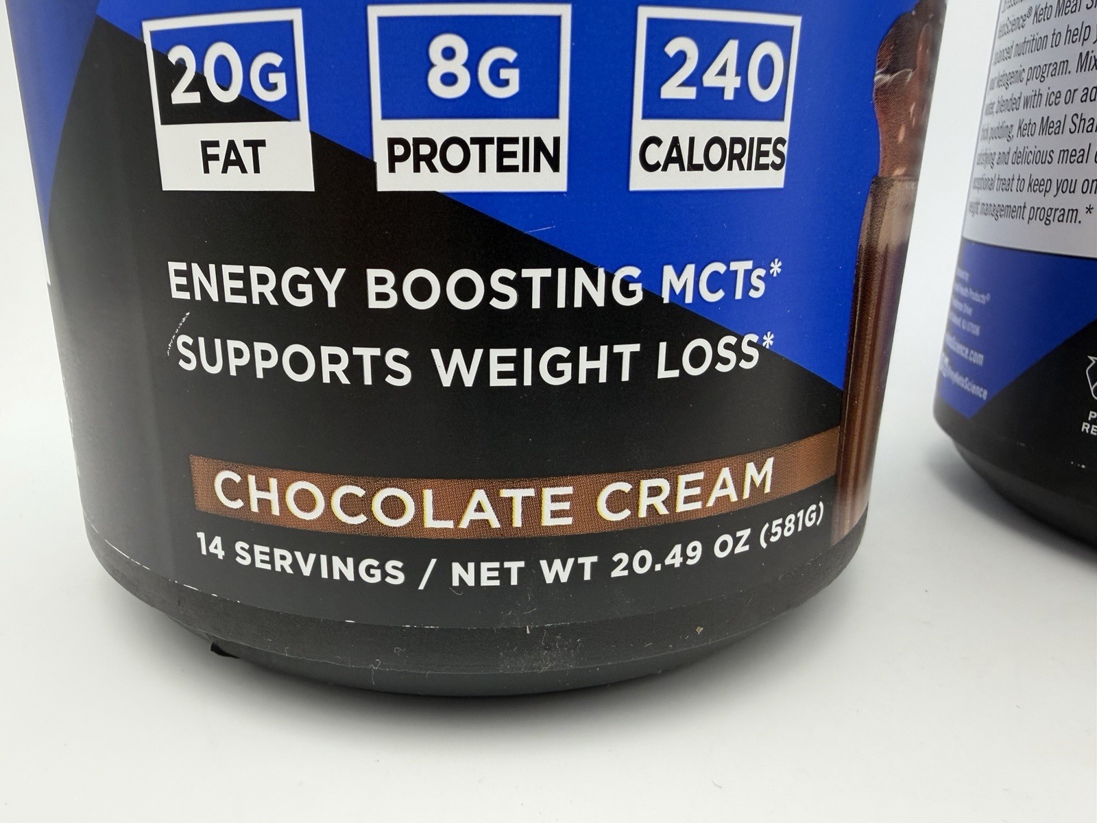 Lot of 2 KetoScience Keto Meal Shake Chocolate Cream 20.49 oz Factory Sealed