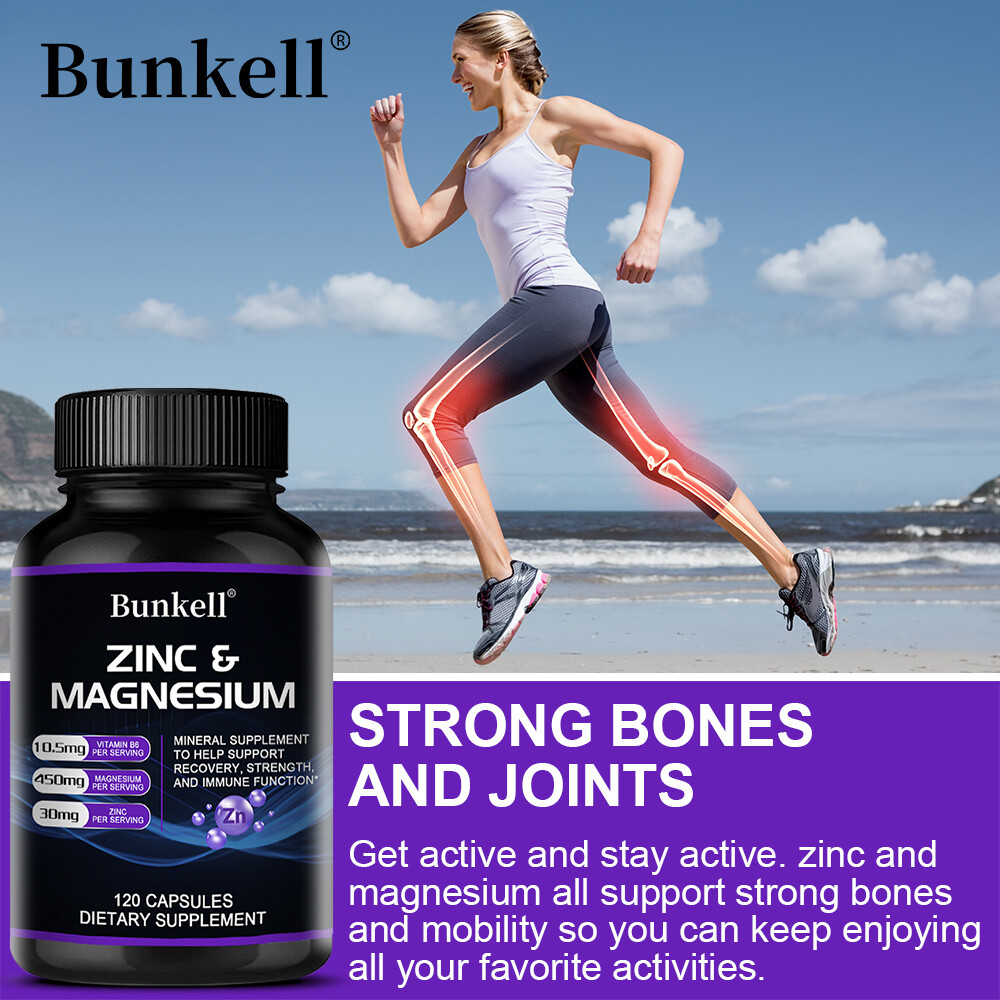 Zinc Magnesium Vitamin B6 Fast Recovery Stress Support Better Sleep 30/60/120ct