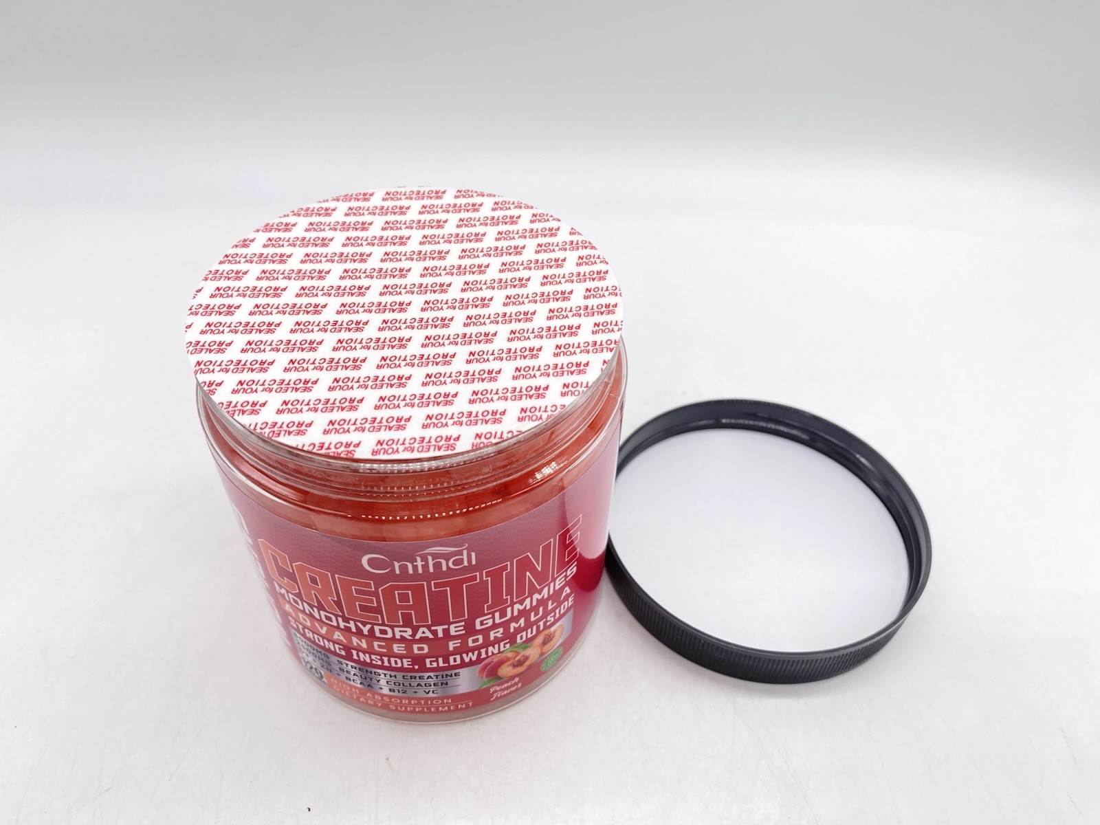 Cnthdi Creatine Monohydrate Gummies Peach Gluten-Free Soy-Free 6000mg 120 Ct