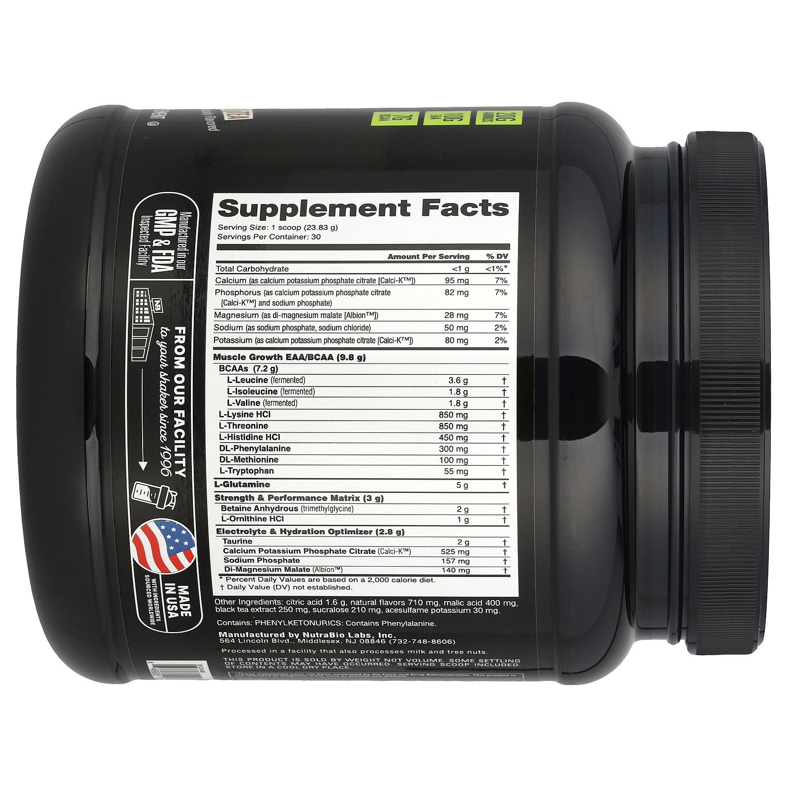 Intra Blast, Intra Workout Amino Fuel, Sweet Tea, 1.6 lb (715 g)