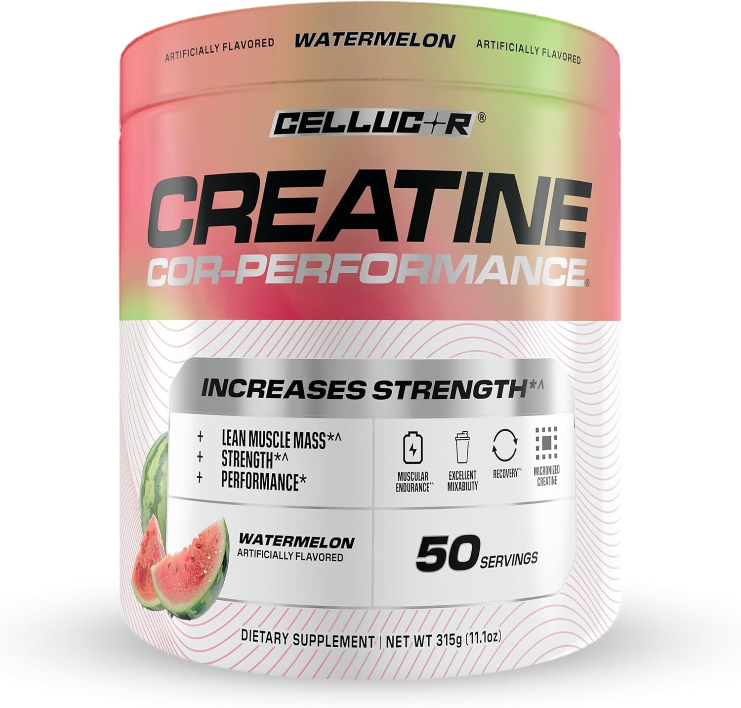 2 Pack Cellucor COR-Performance Creatine Watermelon 50 Servings Exp 08/2026