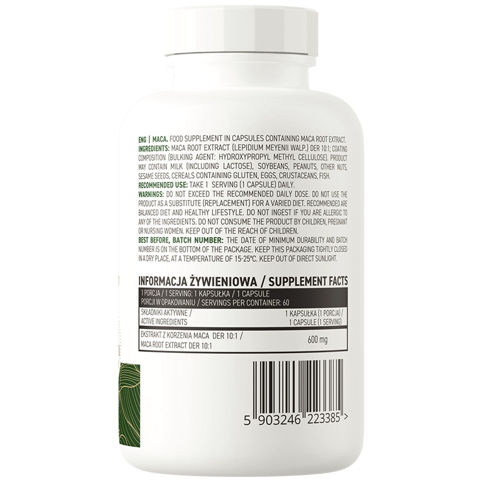 MACA 600mg Improves Energy Mood Immune System Antioxidant Endurance Libido