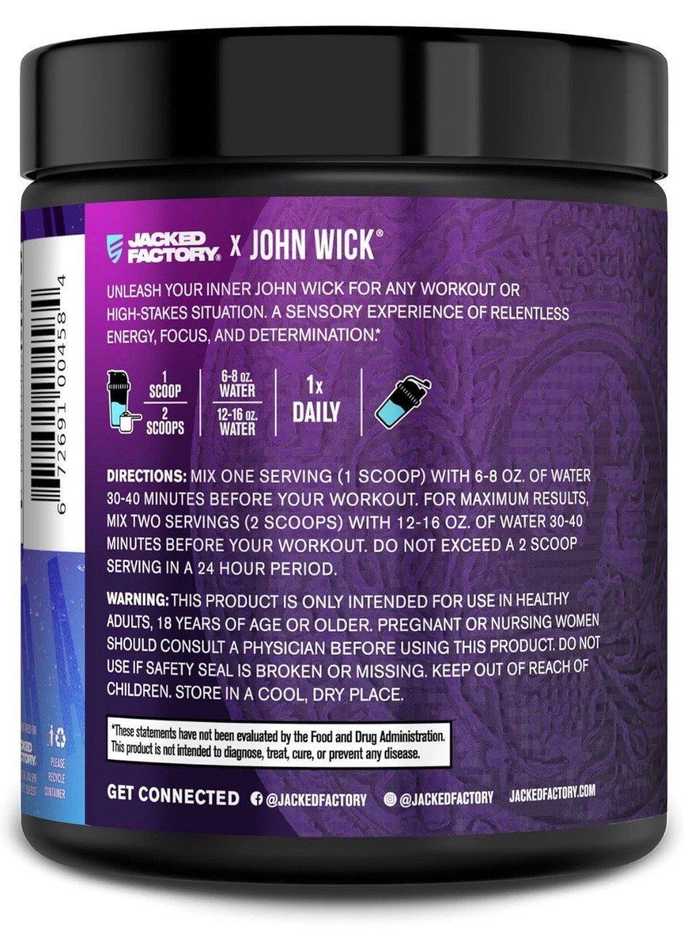 X John Wick – Nitrosurge Wick Pre Workout Supplement – Intense Energy, Battle-Re