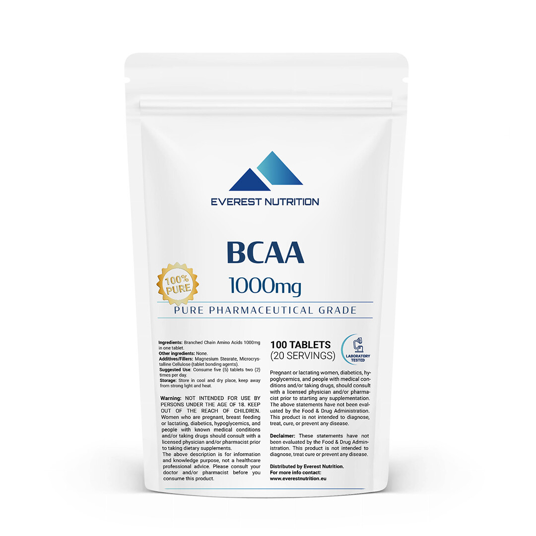 BCAA 1000mg Tablets – Anti-Catabolic, Fast Recovery & Muscle Building
