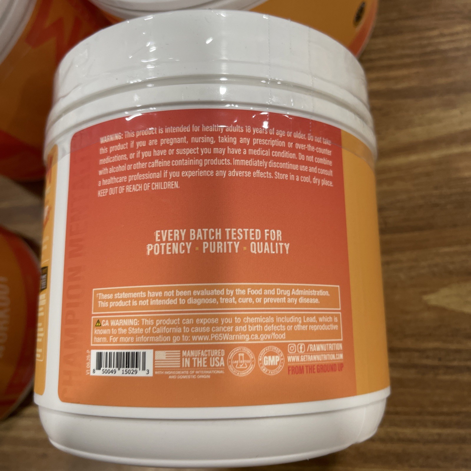 (2) RAW Essential Pre Workout Powder Peach Mango 30 Servings/423g X 2 Packs