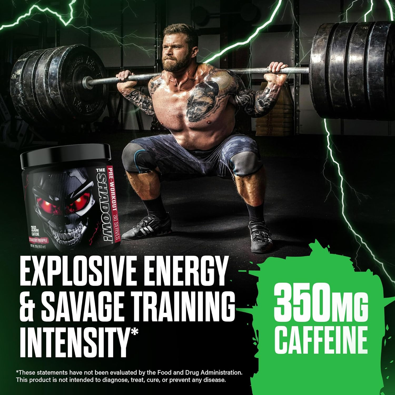 High Stim Pre Workout Powder 5 Servings, Blue Raspberry Energy Formula