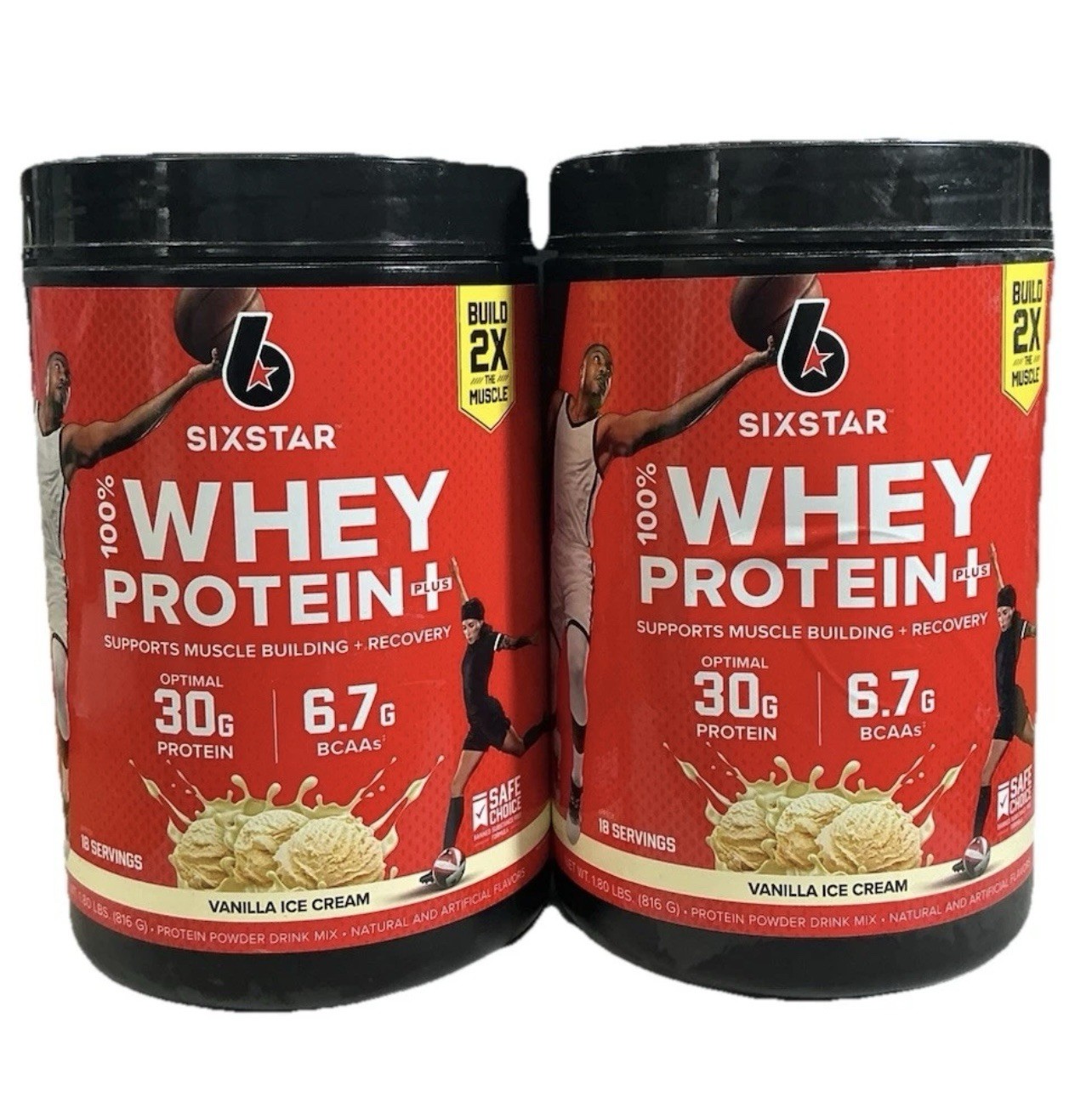 2X Six Star Whey Protein Plus 30g Protein Powder Vanilla Cream 1.81 lbs 3/2028