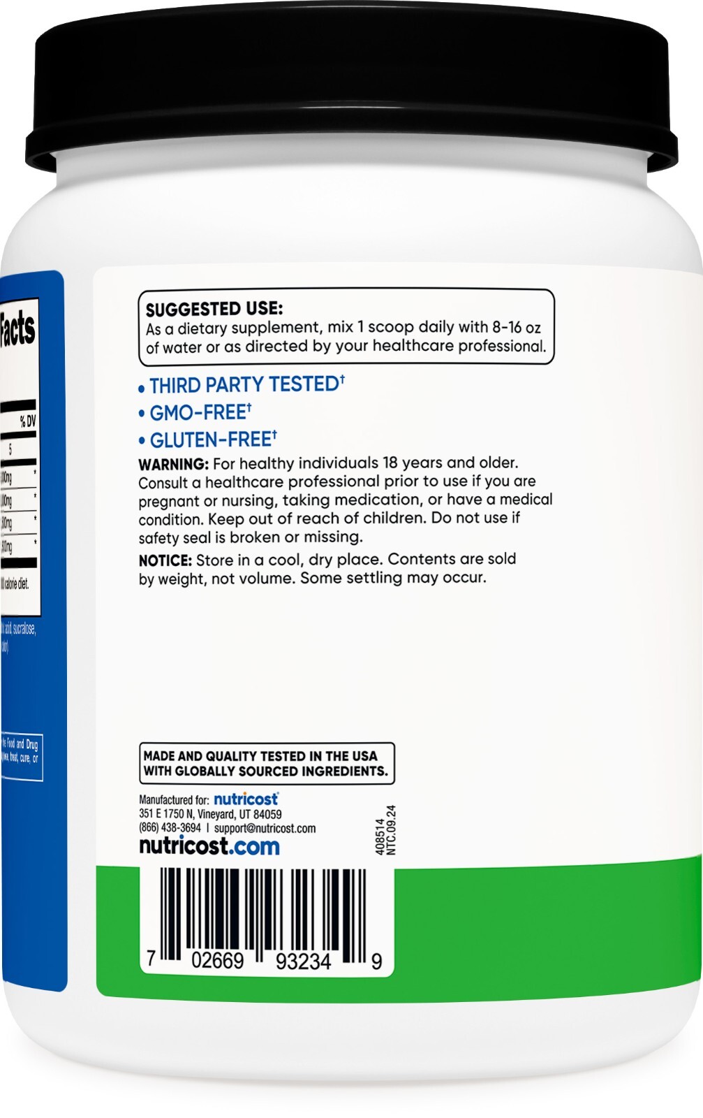 Nutricost BCAA Powder 2:1:1, 120 Servings (Green Apple)