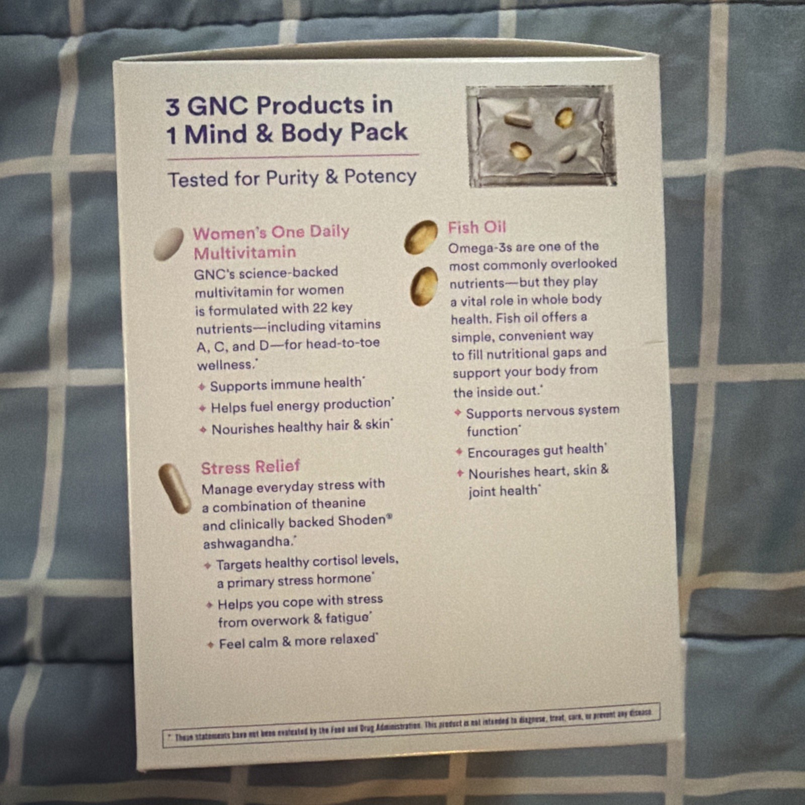 GNC Women’s Wellness Stress Relief Vitapak Program 30 Day Exp: 07/27