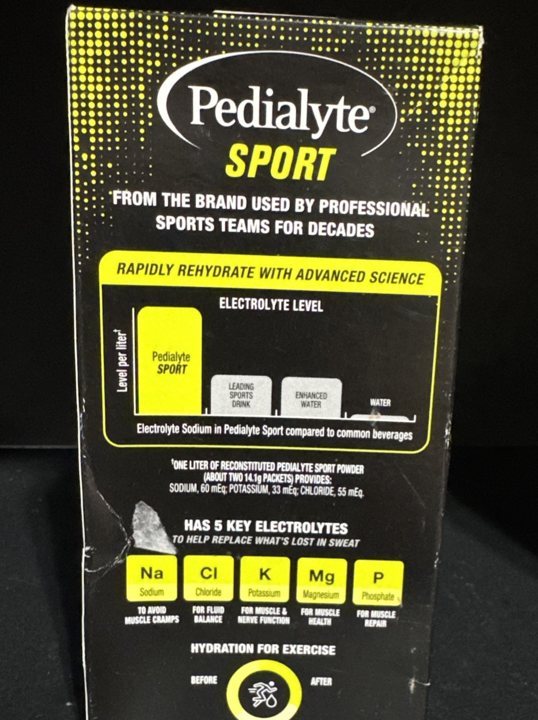 Pedialyte Sport Electrolyte Powder Lemon Lime 6 packets Per Box