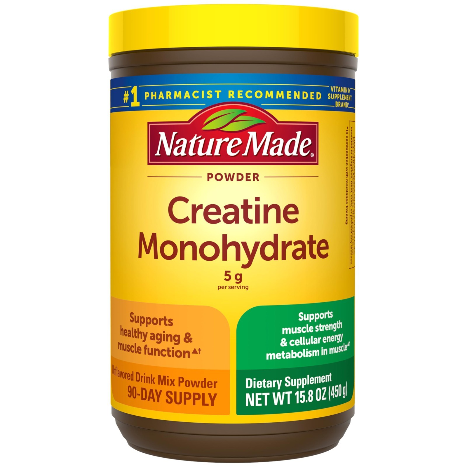 Micronized Creatine Monohydrate Powder 5g Serving, Unflavored, Muscle Support, 4