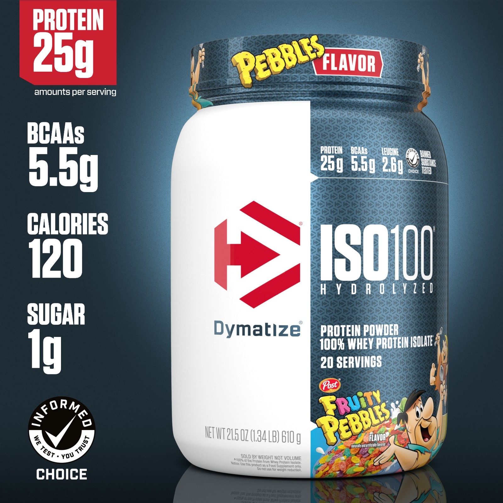 Dymatize ISO100 Fruity Pebbles Whey Isolate 25g 20 Servings