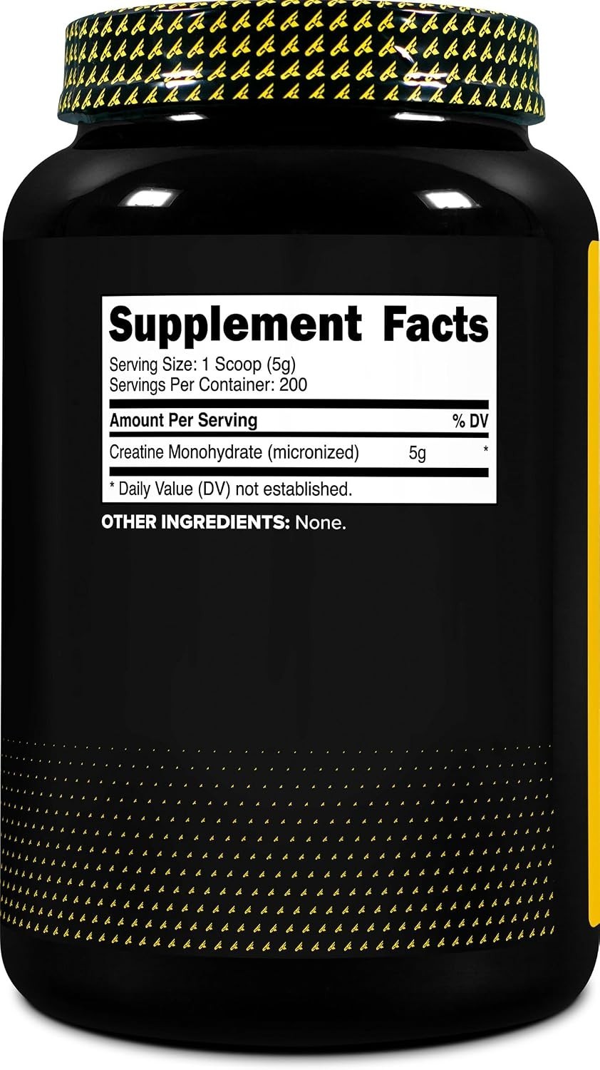 Micronized Creatine Monohydrate Powder 1KG – 200 Servings – , GF, Non-GMO