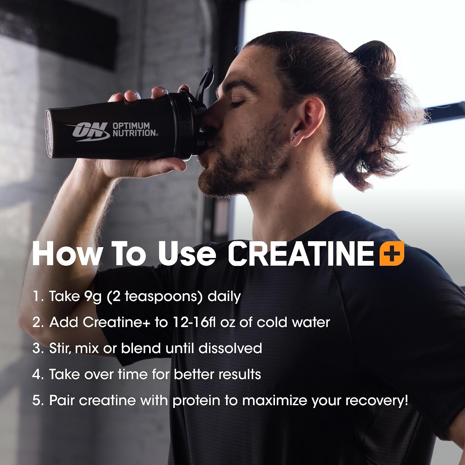 Optimum Nutrition Creatine Monohydrate Plus Powder, Orange Passionfruit Flavored