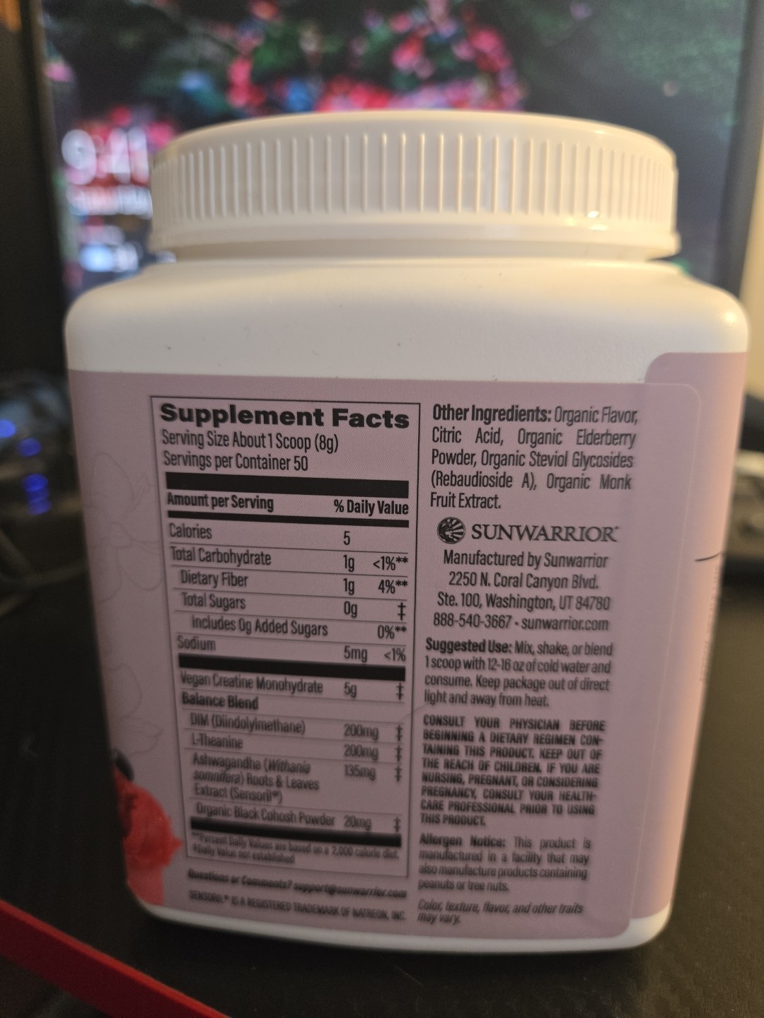 Sunwarrior Creatine for Women Monohydrate Powder Micronized PreWorkout 14.1 oz