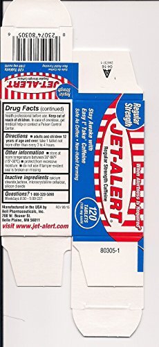 4 Pack Jet Alert 100Mg Each Caffeine Tablet 120 Count Each