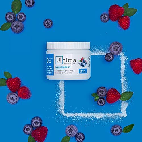 Ultima Replenisher Electrolyte Hydration Powder Blue Raspberry Sugar Free,3.7 OZ