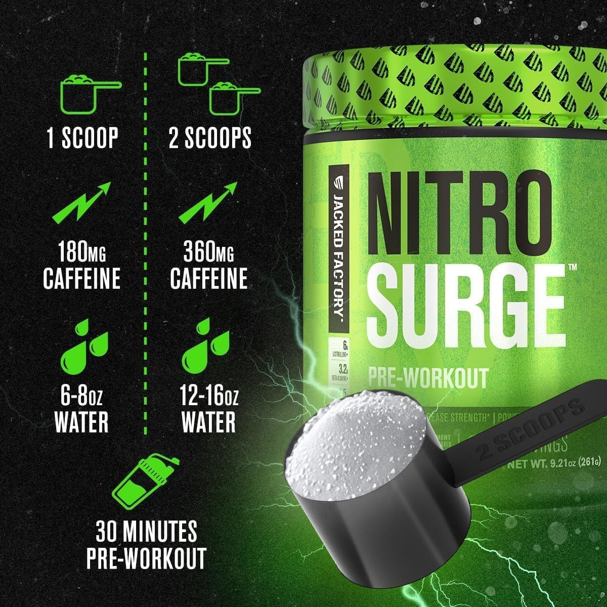 Pre Workout Powder Energy Focus Pump Strength Beta Alanine Booster Pre Entreno
