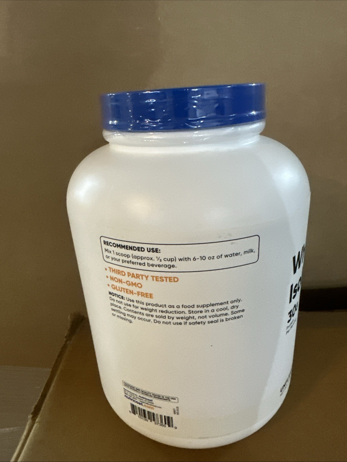Nutricost Whey Protein Isolate (Unflavored) 5LBS – Protein Powder