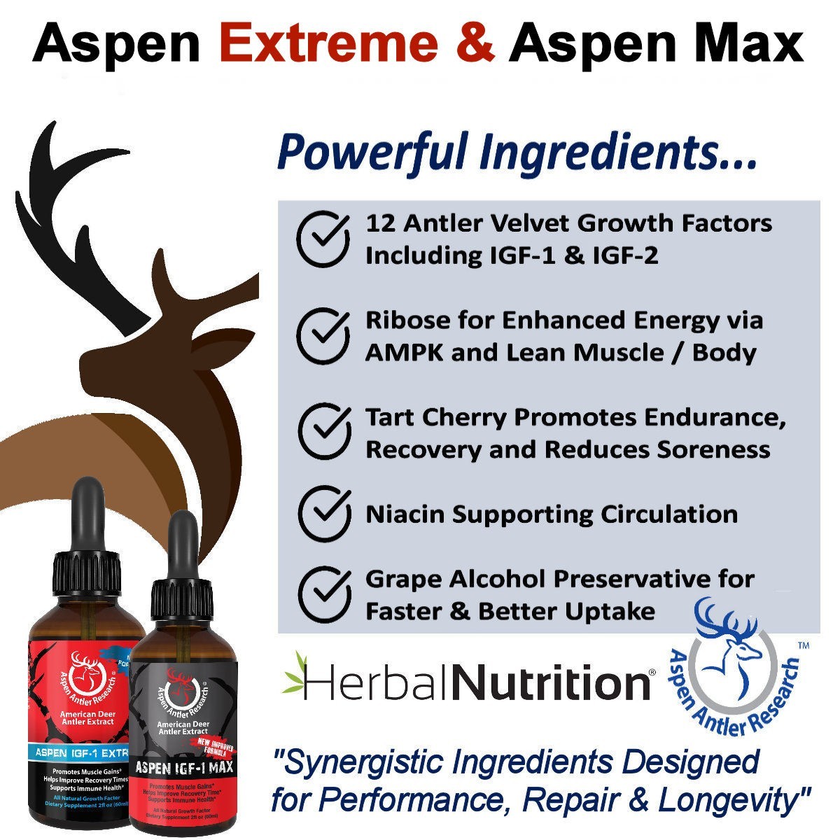 #1 Rated Deer Antler Velvet Spray EXTREME IGF-1 | 400mg At 43X | 3 Bottle Pack