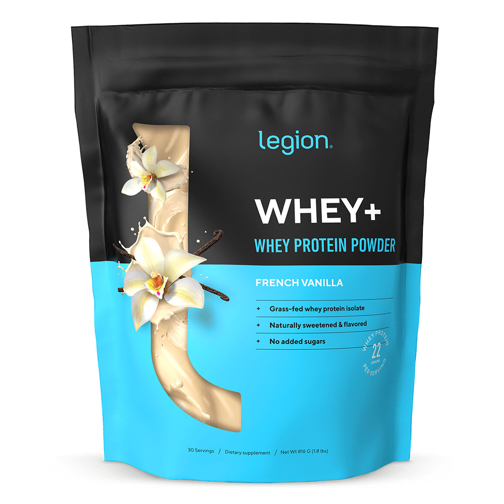 Legion Whey+ Whey Isolate Protein Powder, French Vanilla, 30 Servings
