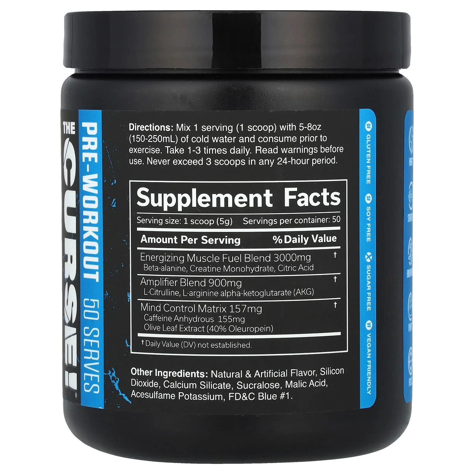 The Curse!®, Pre-Workout, Blue Raspberry, 8.8 oz (250 g) PACK OF 2