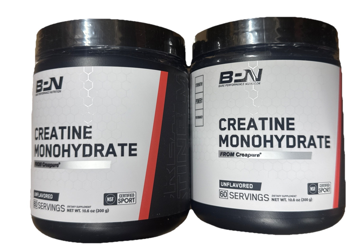 2 Bare Performance Nutrition BPN Creatine Monohydrate Unflavored 60 Svg 9/26