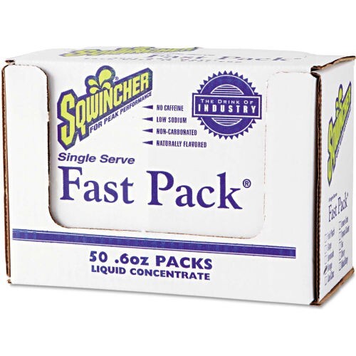 Sqwincher Fast Pack Electrolyte Liquid Sport Hydration Drink GRAPE 50 BOX