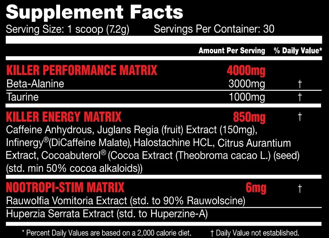 Stim Reaper Killer Labz -High Stim Preworkout- 2 flavors see Description