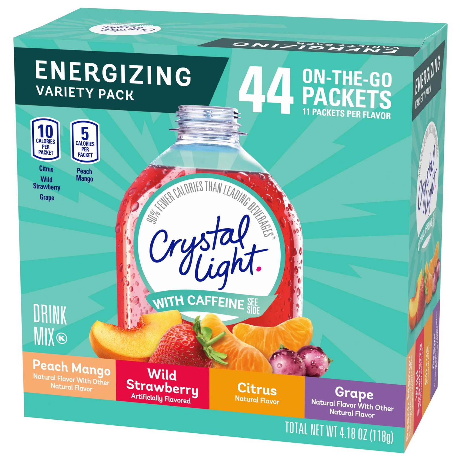 Crystal Light On-The-Go De 44 Ct Variety 3 Pack FREE FAST Shipping